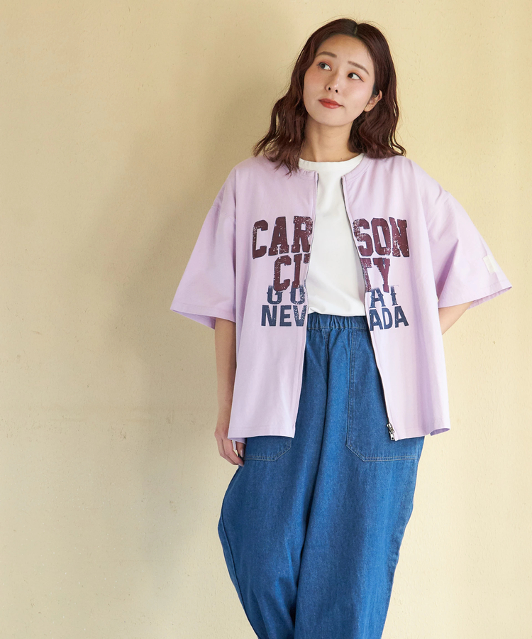 CUBE SUGAR(キューブシュガー) |【春新作】接触冷感・UVカット 天竺 ７分袖 ジップ カーディガン