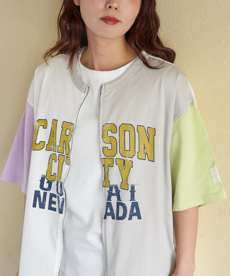 CUBE SUGAR(キューブシュガー) |【春新作】接触冷感・UVカット 天竺 ７分袖 ジップ カーディガン