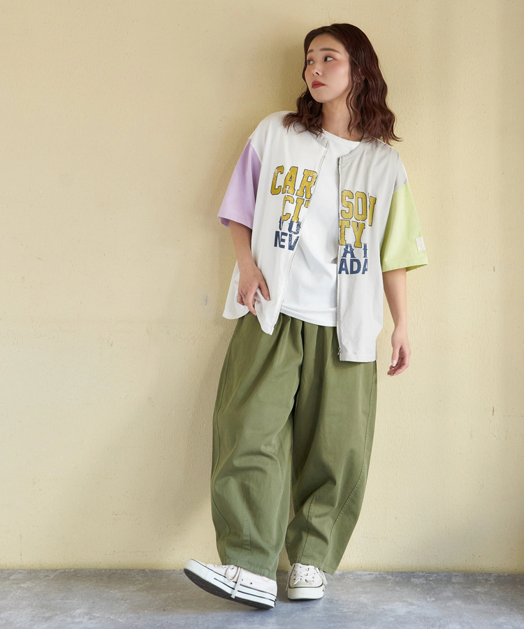 CUBE SUGAR(キューブシュガー) |【春新作】接触冷感・UVカット 天竺 ７分袖 ジップ カーディガン