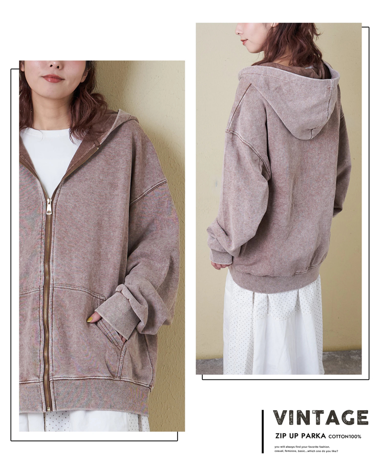 CUBE SUGAR(キューブシュガー) |【春新作】ピグメント染 ビッグパーカー