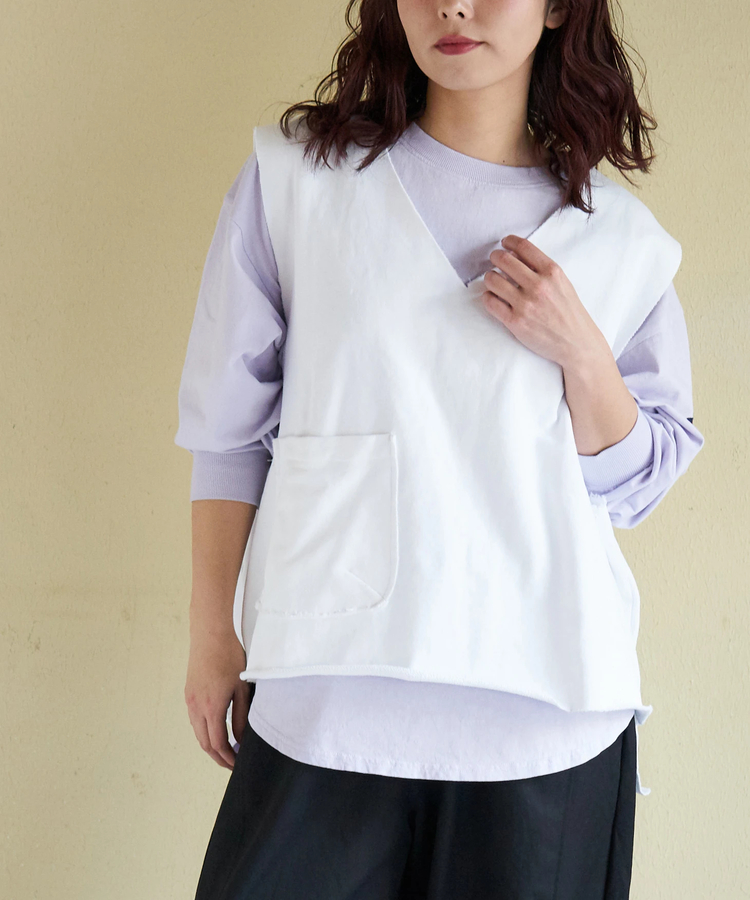 CUBE SUGAR(キューブシュガー) |【春新作】裏毛 スウェット Vネック ルーズ ベスト