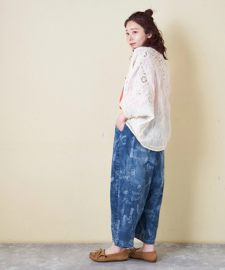 CUBE SUGAR(キューブシュガー) |【春新作】レース 変形 Vネック カーディガン