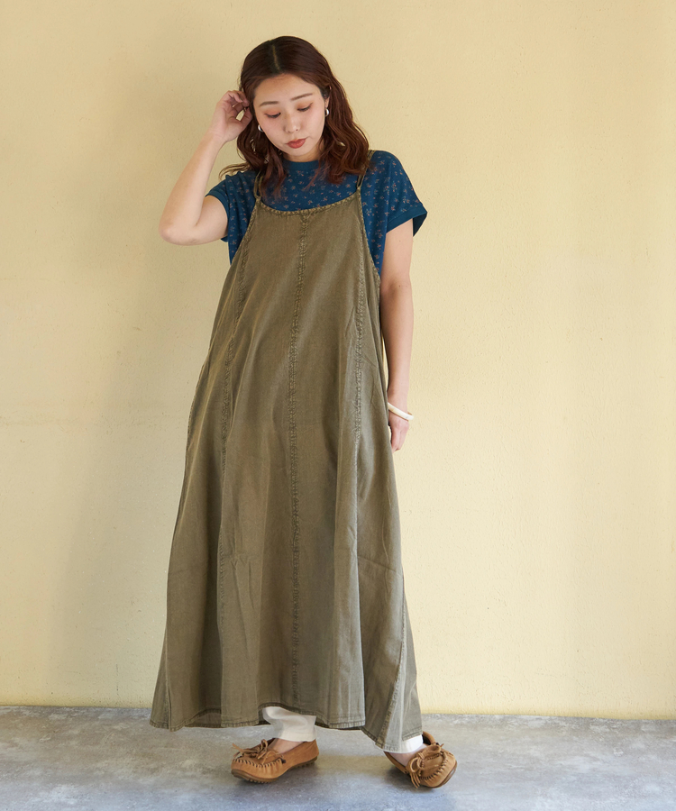 CUBE SUGAR(キューブシュガー) |【春新作】インド キャンブリック アシッド加工 キャミワンピース