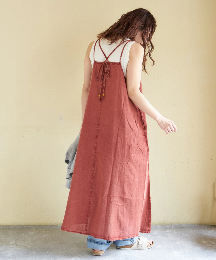 CUBE SUGAR(キューブシュガー) |【春新作】インド キャンブリック アシッド加工 キャミワンピース