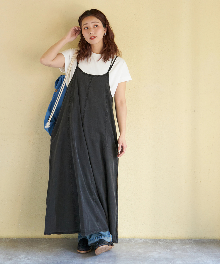 CUBE SUGAR(キューブシュガー) |【春新作】インド キャンブリック アシッド加工 キャミワンピース