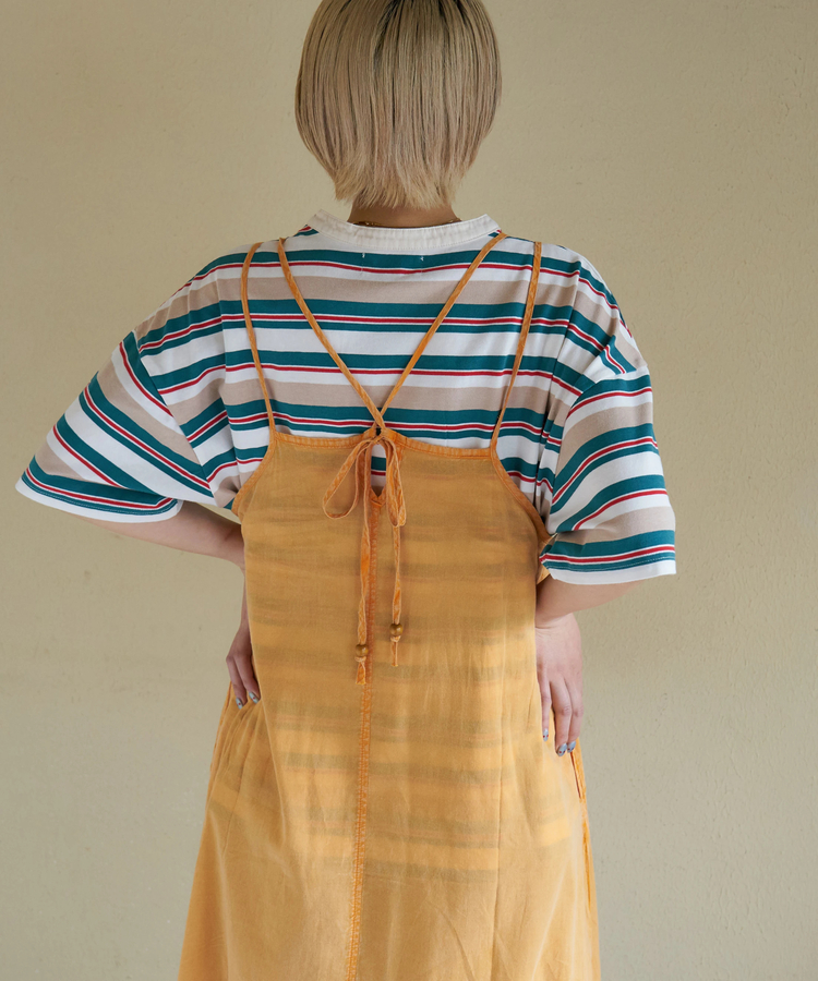 CUBE SUGAR(キューブシュガー) |【春新作】インド キャンブリック アシッド加工 キャミワンピース