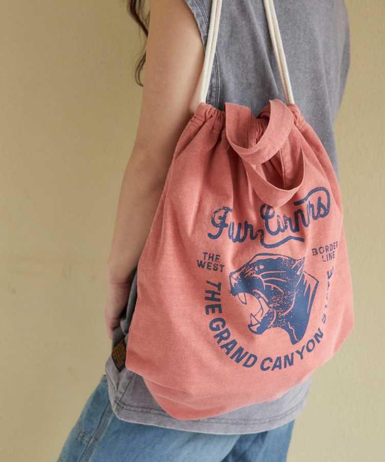 CUBE SUGAR(キューブシュガー) |【春新作】20/-OE天竺 ピグメント染 ナップサック トートバッグ