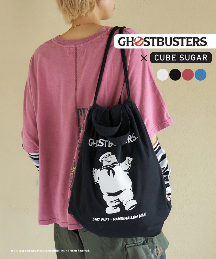 CUBE SUGAR(キューブシュガー) |【春夏新作】20/-OE天竺 マシュマロマン ナップサック トートバッグ