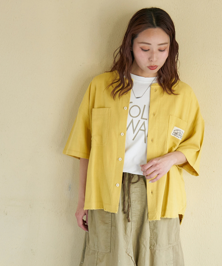 CUBE SUGAR(キューブシュガー) |【春新作】麻レーヨン ボイル ワークシャツ