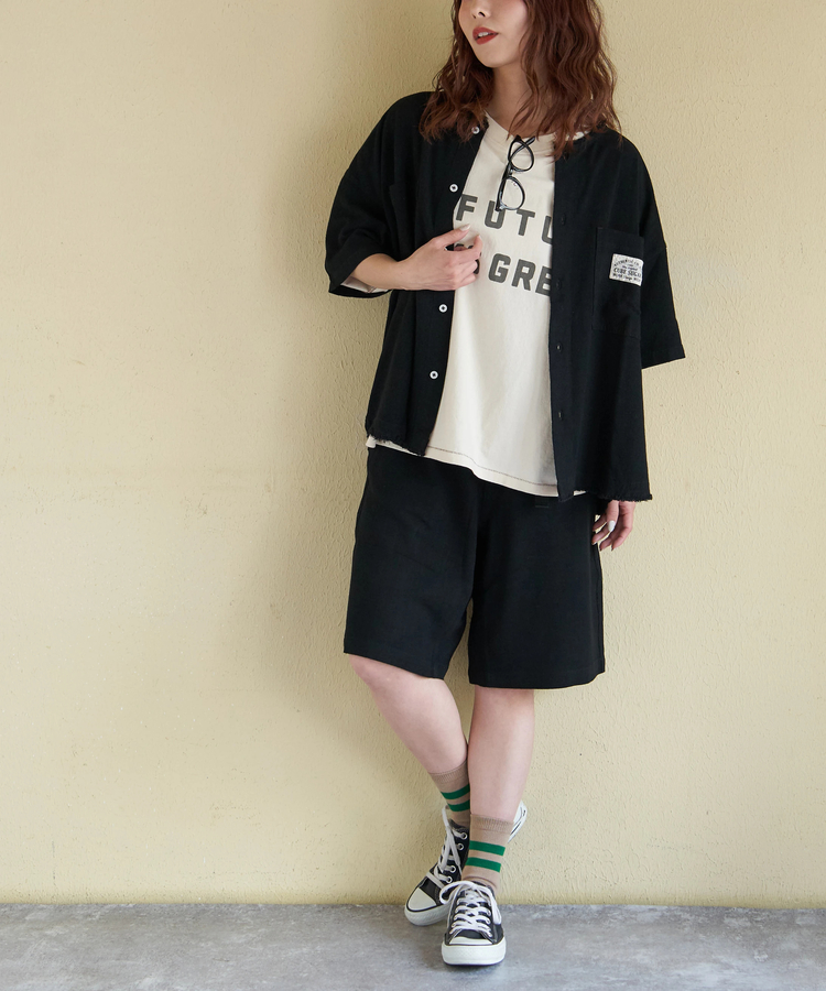 CUBE SUGAR(キューブシュガー) |【春新作】麻レーヨン ボイル ワークシャツ