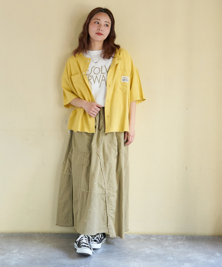 CUBE SUGAR(キューブシュガー) |【春新作】麻レーヨン ボイル ワークシャツ