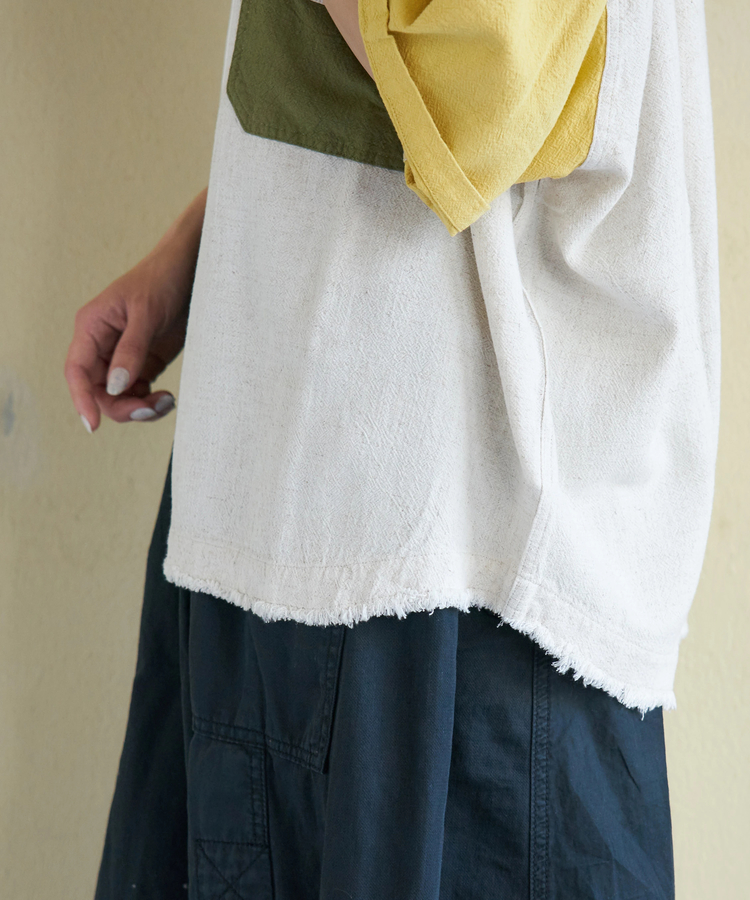 CUBE SUGAR(キューブシュガー) |【春新作】麻レーヨン ボイル ワークシャツ