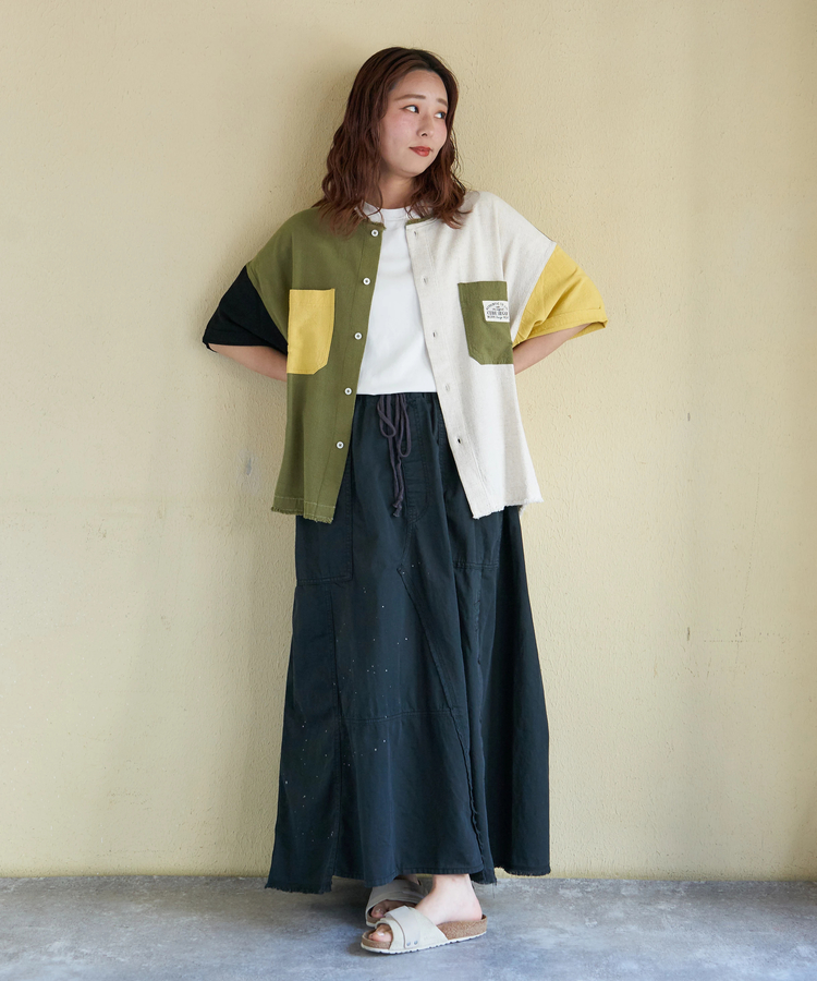 CUBE SUGAR(キューブシュガー) |【春新作】麻レーヨン ボイル ワークシャツ