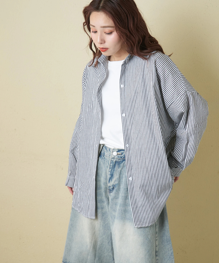 CUBE SUGAR(キューブシュガー) |【春新作】ストライプ レギュラー シャツ