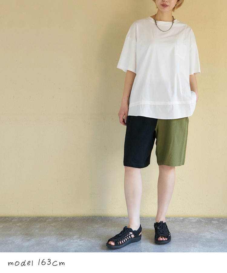 CUBE SUGAR(キューブシュガー) |【春新作】麻レーヨン ボイル ハーフパンツ