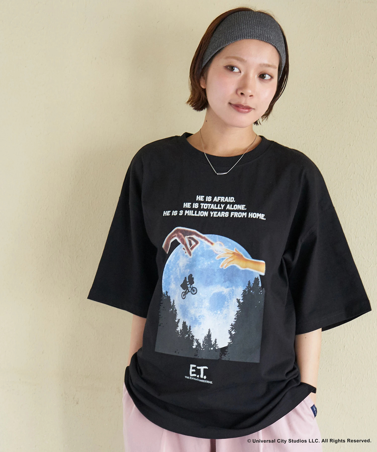 CUBE SUGAR(キューブシュガー) |21/-OE天竺 E.T. フォトプリント Tシャツ