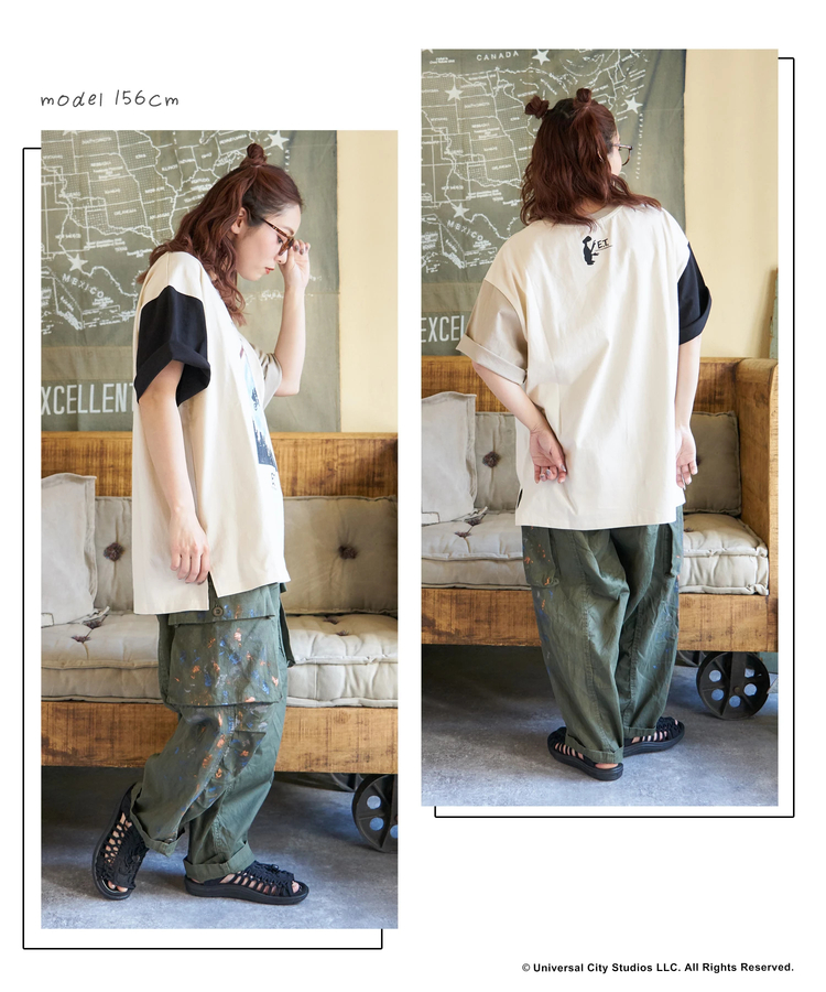 CUBE SUGAR(キューブシュガー) |21/-OE天竺 E.T. フォトプリント Tシャツ