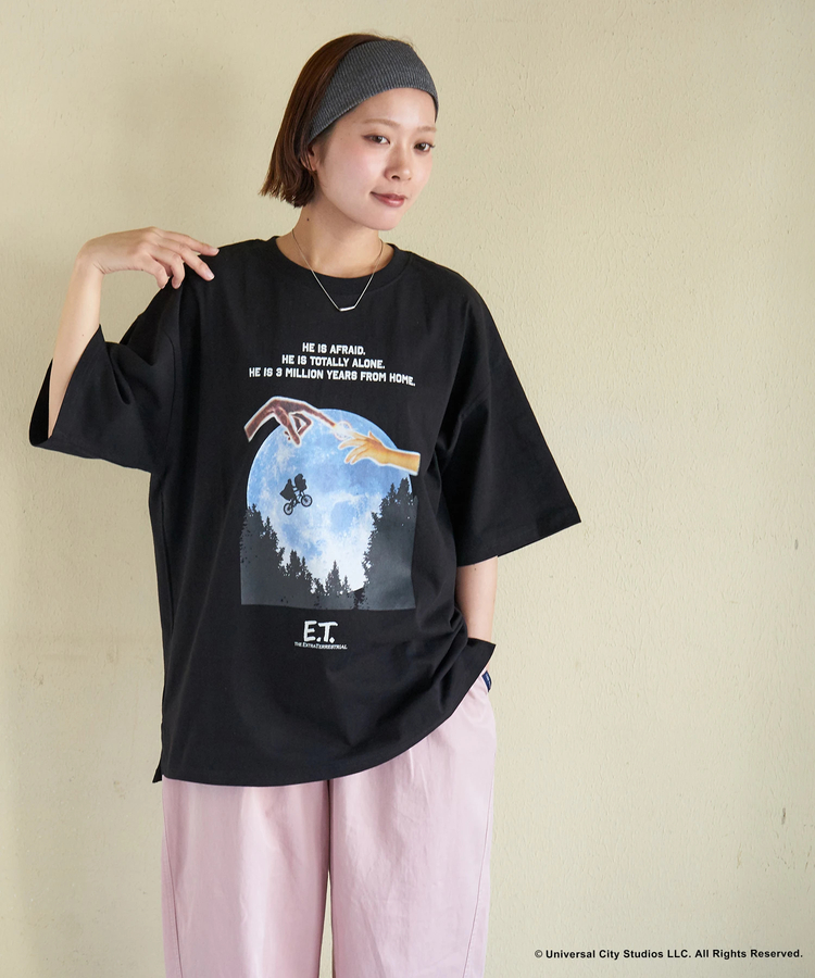 CUBE SUGAR(キューブシュガー) |21/-OE天竺 E.T. フォトプリント Tシャツ