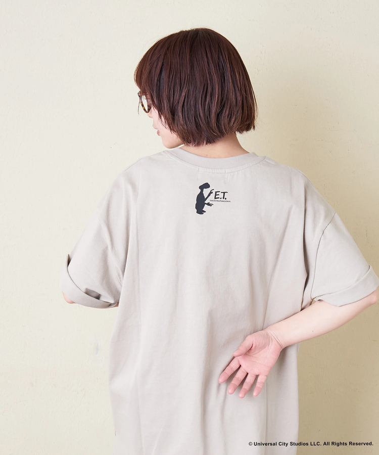 CUBE SUGAR(キューブシュガー) |21/-OE天竺 E.T. フォトプリント Tシャツ