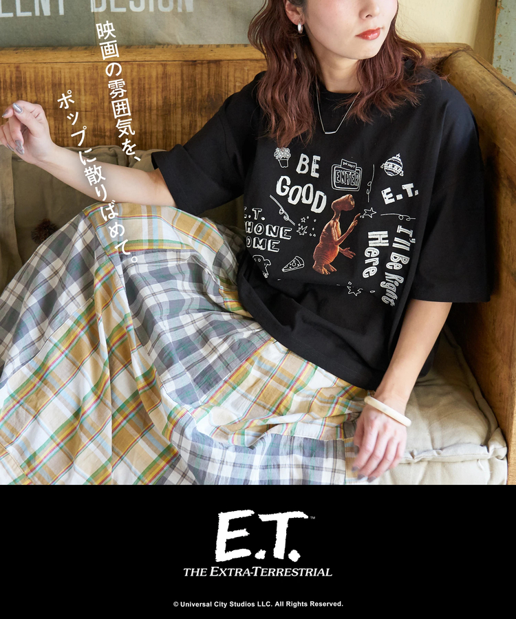 CUBE SUGAR(キューブシュガー) |21/-OE天竺 E.T. ドルマン Tシャツ