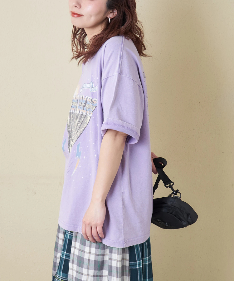 CUBE SUGAR(キューブシュガー) |【春新作】21/-OE天竺 パウダー加工 ツアーTシャツ