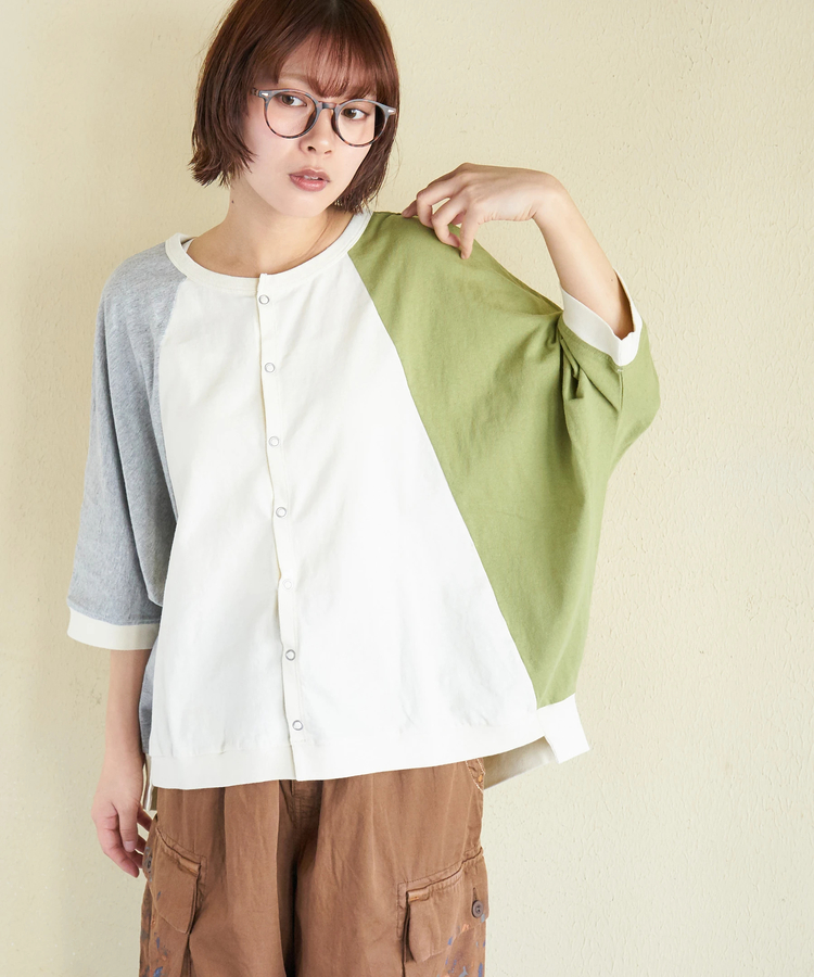 CUBE SUGAR(キューブシュガー) |【春新作】21/-OE天竺 汗染み防止加工 ドルマン カーディガン