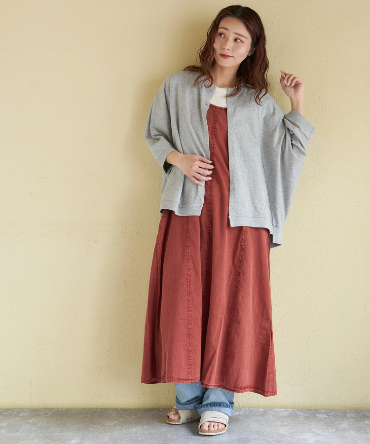 CUBE SUGAR(キューブシュガー) |【春新作】21/-OE天竺 汗染み防止加工 ドルマン カーディガン