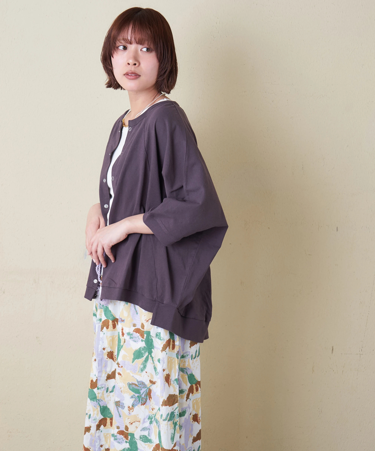 CUBE SUGAR(キューブシュガー) |【春新作】21/-OE天竺 汗染み防止加工 ドルマン カーディガン