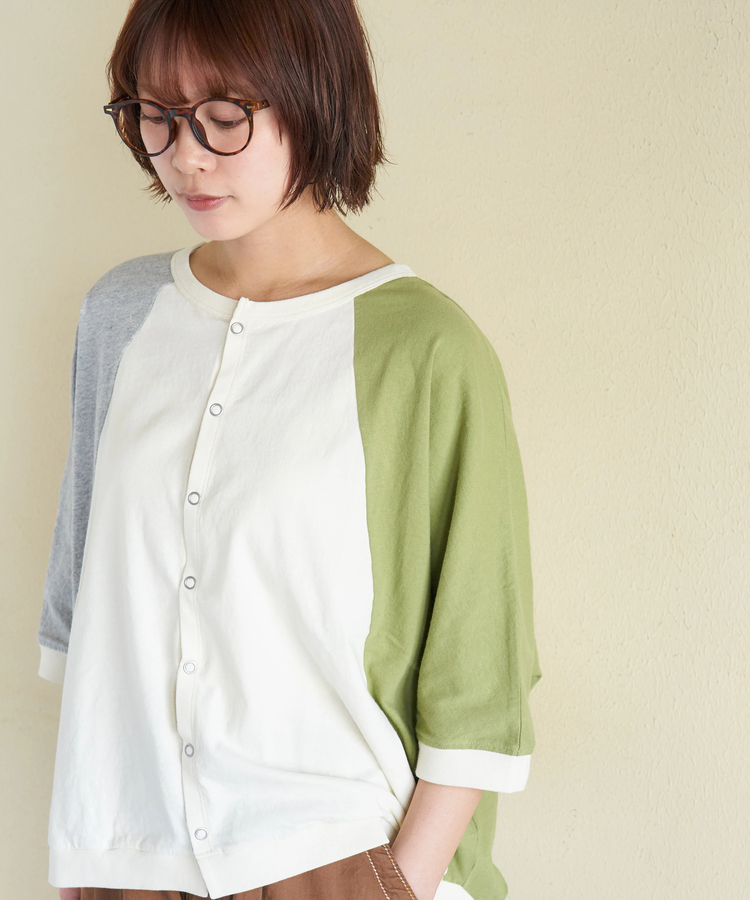 CUBE SUGAR(キューブシュガー) |【春新作】21/-OE天竺 汗染み防止加工 ドルマン カーディガン