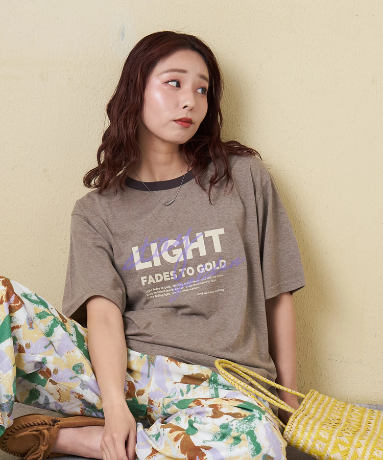 CUBE SUGAR(キューブシュガー) |【春夏新作】30/-TC天竺 片染 ロゴ Tシャツ