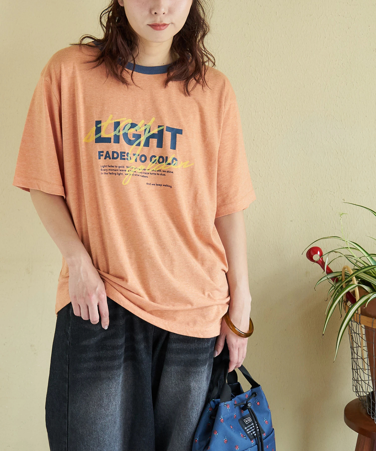 CUBE SUGAR(キューブシュガー) |【春夏新作】30/-TC天竺 片染 ロゴ Tシャツ