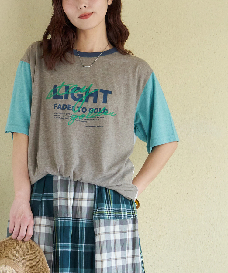 CUBE SUGAR(キューブシュガー) |【春夏新作】30/-TC天竺 片染 ロゴ Tシャツ