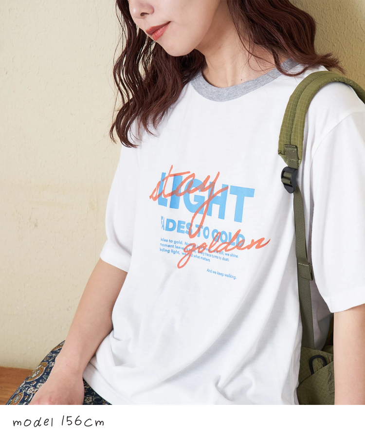 CUBE SUGAR(キューブシュガー) |【春夏新作】30/-TC天竺 片染 ロゴ Tシャツ