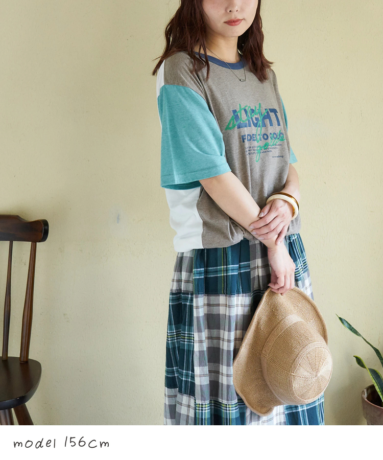 CUBE SUGAR(キューブシュガー) |【春夏新作】30/-TC天竺 片染 ロゴ Tシャツ