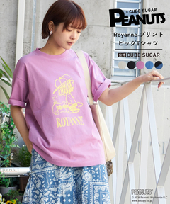 【春新作】PEANUTS ( ピーナッツ ) 21/-OE天竺 Royanne プリント Tシャツ