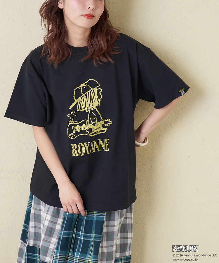 CUBE SUGAR(キューブシュガー) |【春新作】PEANUTS ( ピーナッツ ) 21/-OE天竺 Royanne プリント Tシャツ