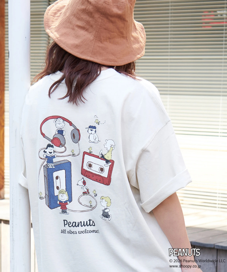 CUBE SUGAR(キューブシュガー) |PEANUTS ( ピーナッツ ) 21/-OE天竺 ミュージック Tシャツ