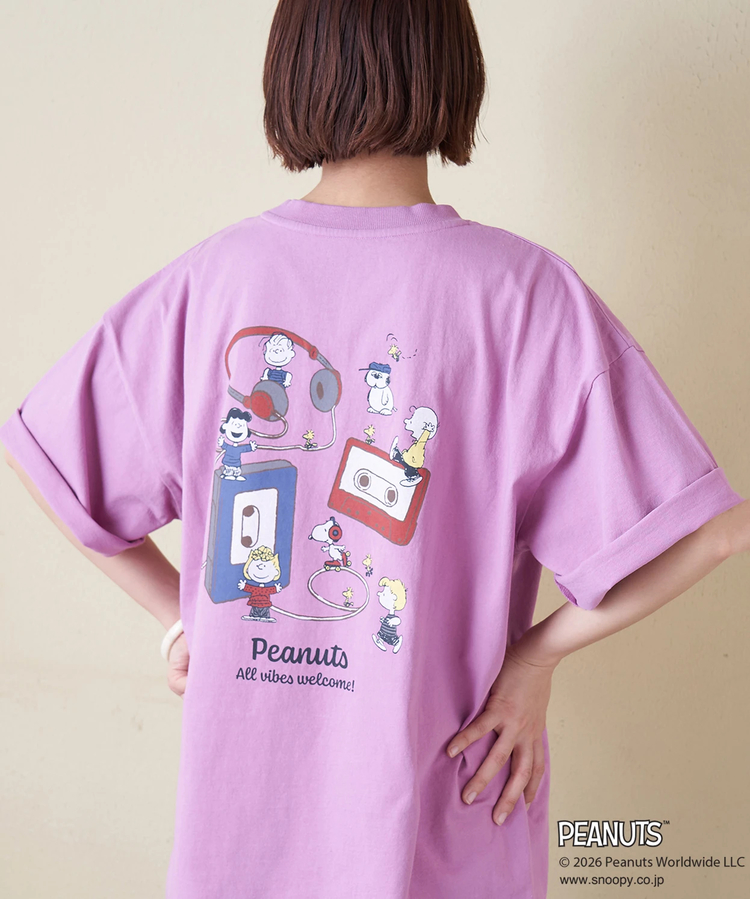 CUBE SUGAR(キューブシュガー) |PEANUTS ( ピーナッツ ) 21/-OE天竺 ミュージック Tシャツ