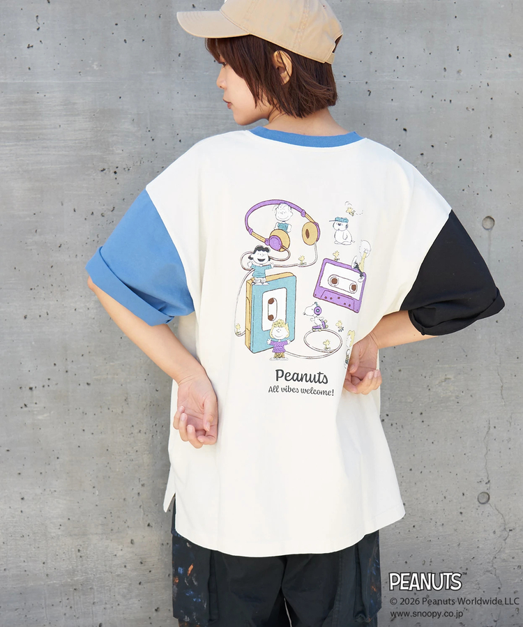 CUBE SUGAR(キューブシュガー) |PEANUTS ( ピーナッツ ) 21/-OE天竺 ミュージック Tシャツ