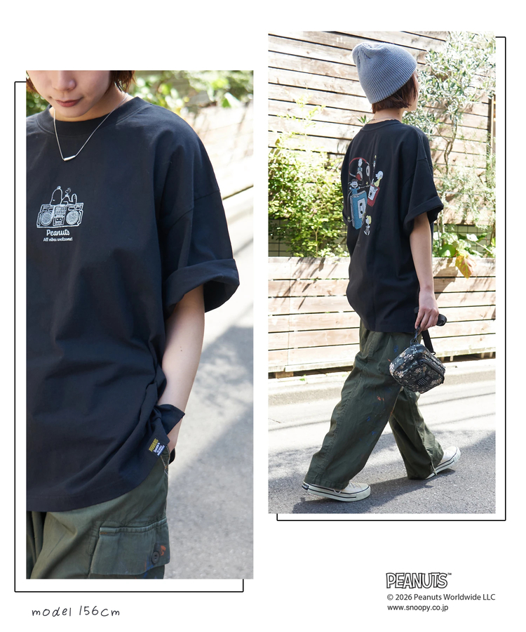 CUBE SUGAR(キューブシュガー) |PEANUTS ( ピーナッツ ) 21/-OE天竺 ミュージック Tシャツ