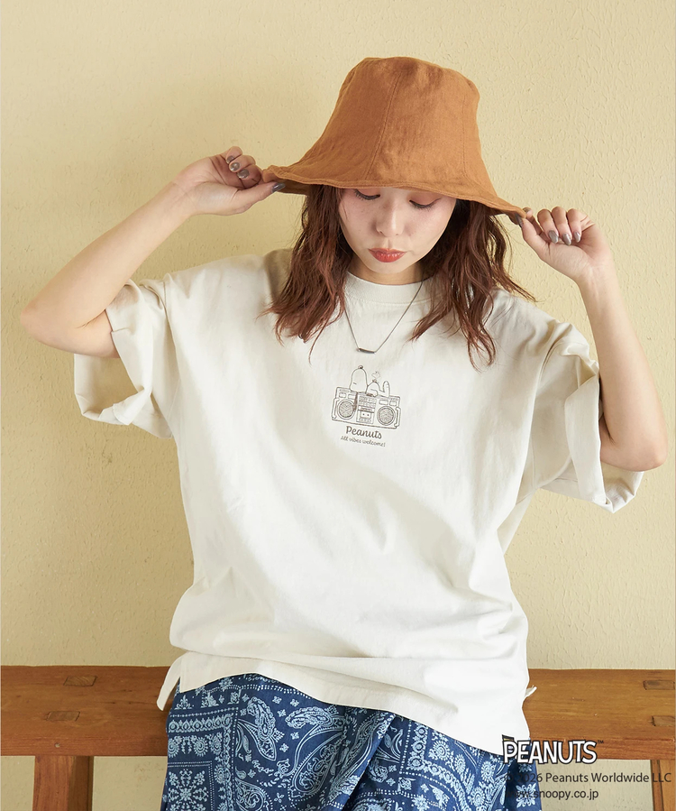 CUBE SUGAR(キューブシュガー) |PEANUTS ( ピーナッツ ) 21/-OE天竺 ミュージック Tシャツ