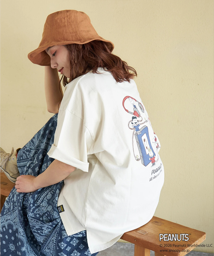CUBE SUGAR(キューブシュガー) |PEANUTS ( ピーナッツ ) 21/-OE天竺 ミュージック Tシャツ