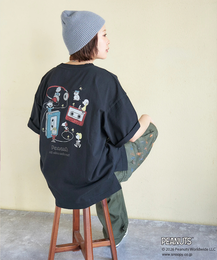 CUBE SUGAR(キューブシュガー) |PEANUTS ( ピーナッツ ) 21/-OE天竺 ミュージック Tシャツ