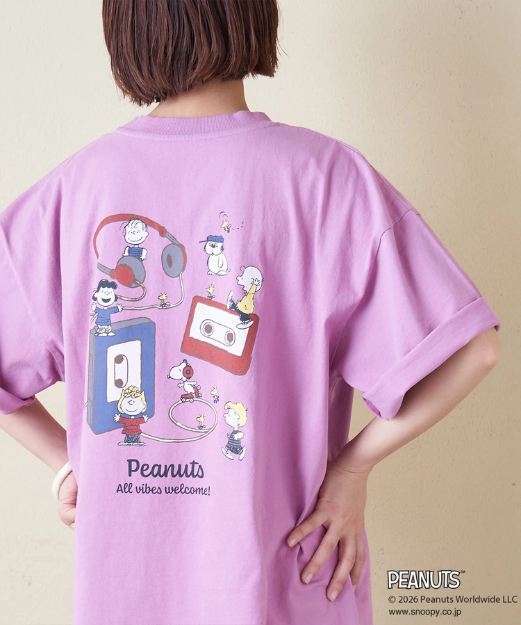 CUBE SUGAR(キューブシュガー) |PEANUTS ( ピーナッツ ) 21/-OE天竺 ミュージック Tシャツ