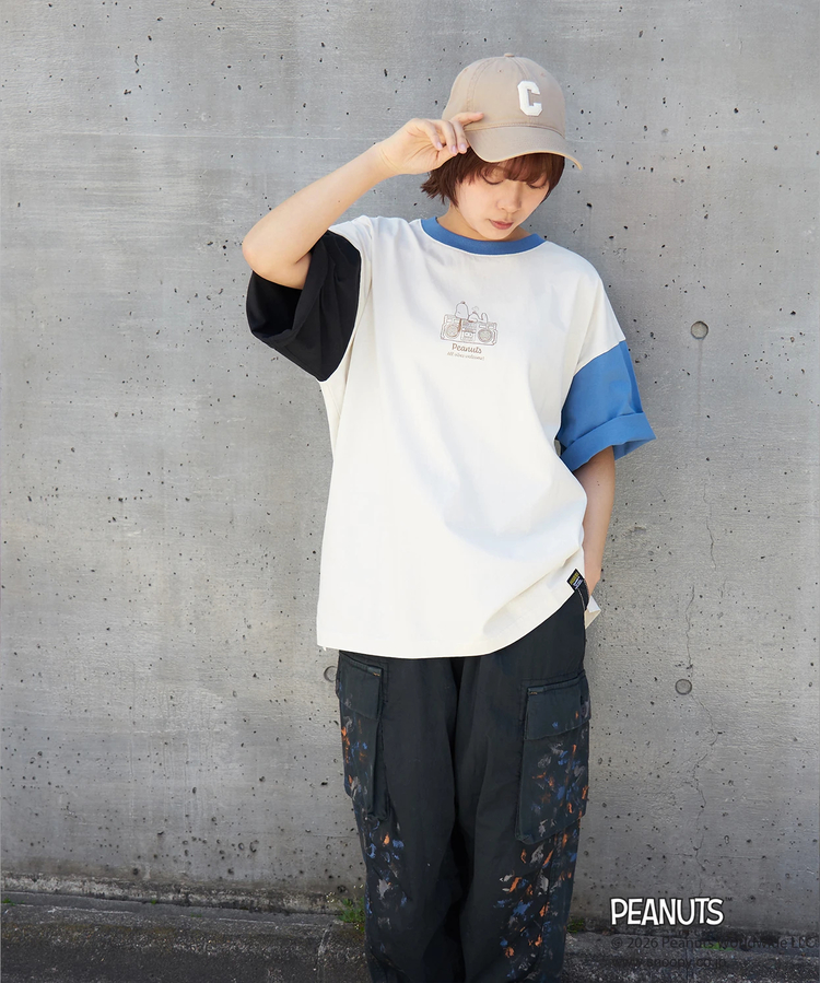 CUBE SUGAR(キューブシュガー) |PEANUTS ( ピーナッツ ) 21/-OE天竺 ミュージック Tシャツ