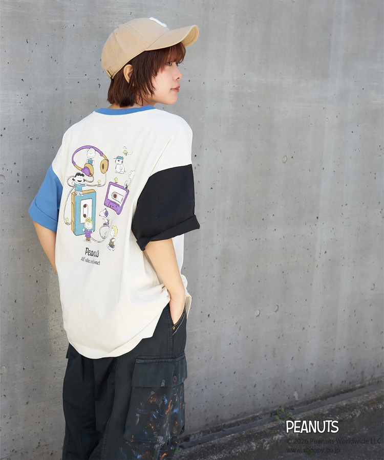 CUBE SUGAR(キューブシュガー) |PEANUTS ( ピーナッツ ) 21/-OE天竺 ミュージック Tシャツ