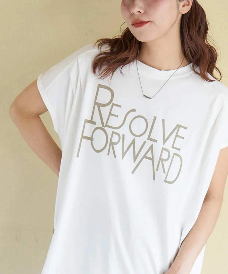 CUBE SUGAR(キューブシュガー) |【春新作】接触冷感 天竺 タック入り フレンチスリーブ Tシャツ