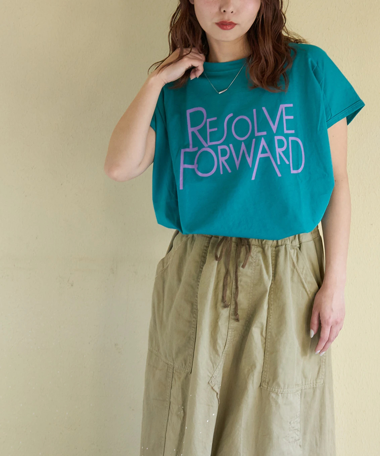 CUBE SUGAR(キューブシュガー) |【春新作】接触冷感 天竺 タック入り フレンチスリーブ Tシャツ