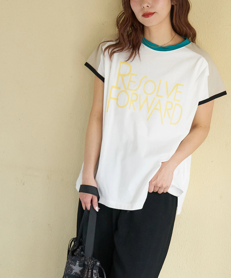 CUBE SUGAR(キューブシュガー) |【春新作】接触冷感 天竺 タック入り フレンチスリーブ Tシャツ