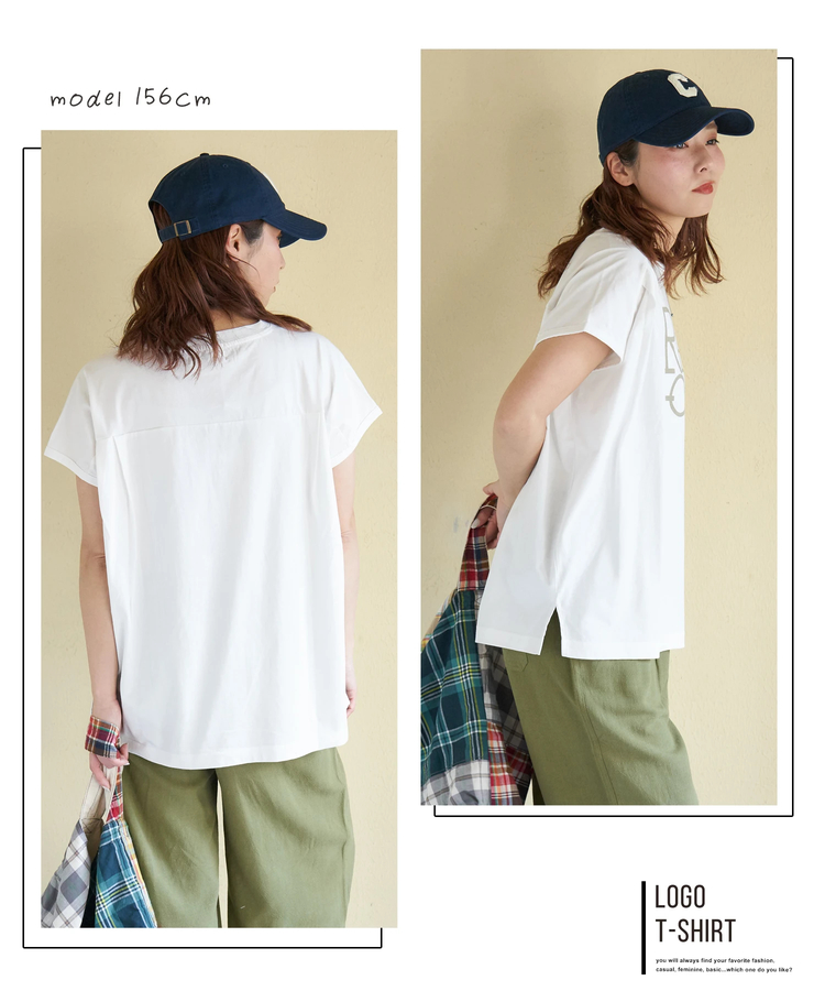 CUBE SUGAR(キューブシュガー) |【春新作】接触冷感 天竺 タック入り フレンチスリーブ Tシャツ